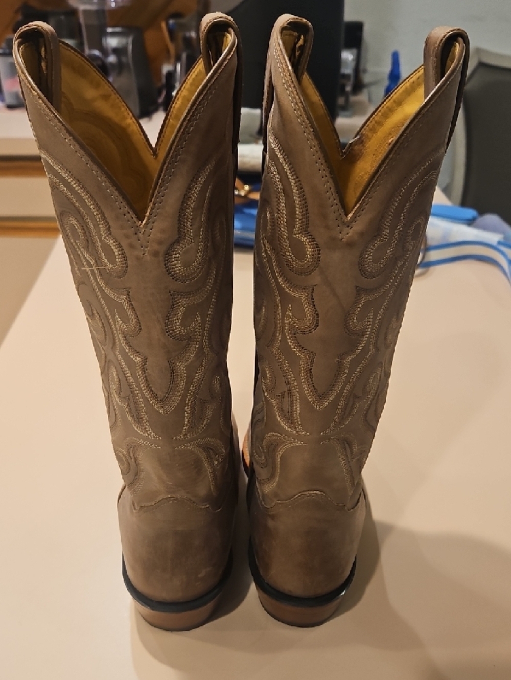 Nocona Taupe Leather Boot - Picture 5 of 7